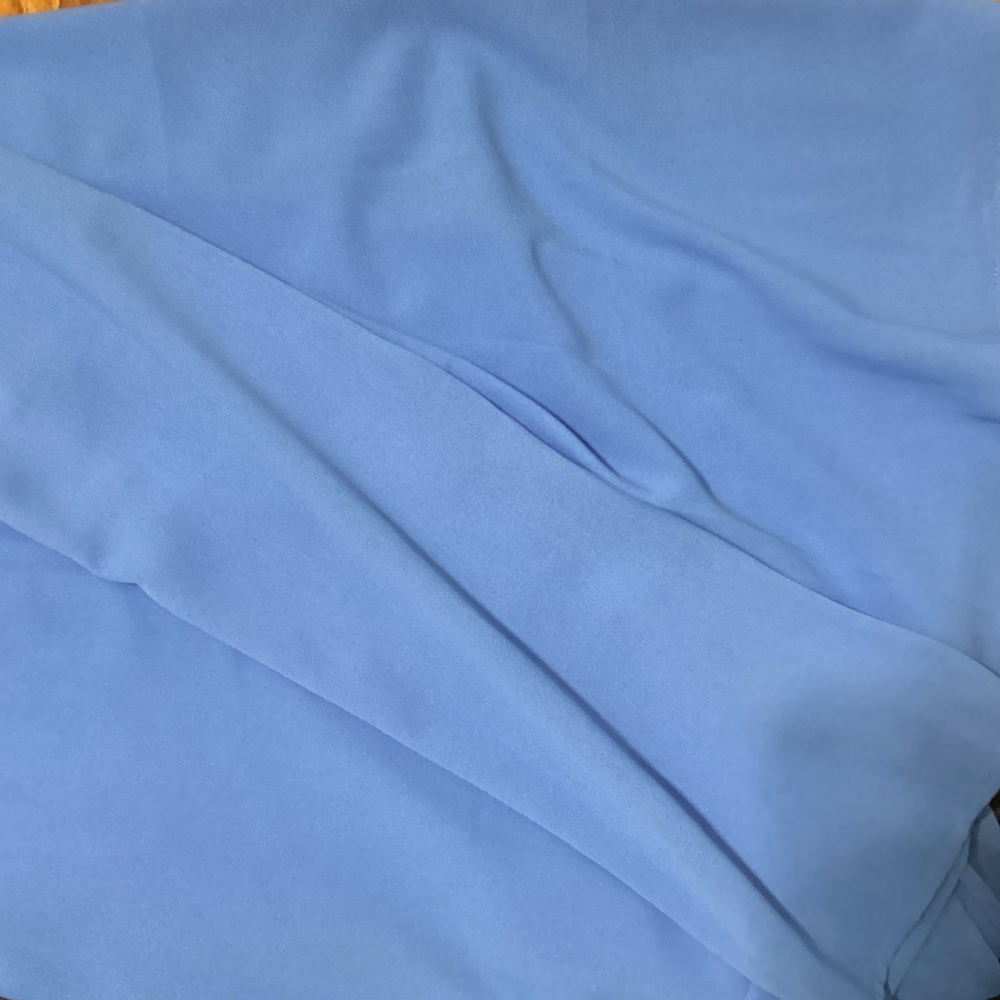 Chic Blue Dress with Ruffled Straps - Picture 6 of 7